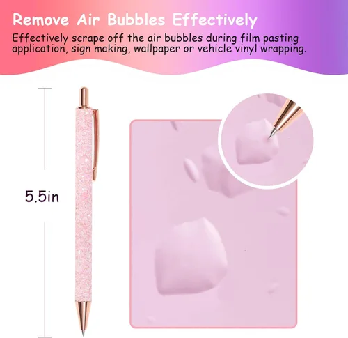 Vista 4 de TECKWRAP Herramienta de Deshierbe con Liberación de Aire Pin Pen Herramienta de Instalación de Vinilo para Proyectos de Manualidades DIY de Vinilo