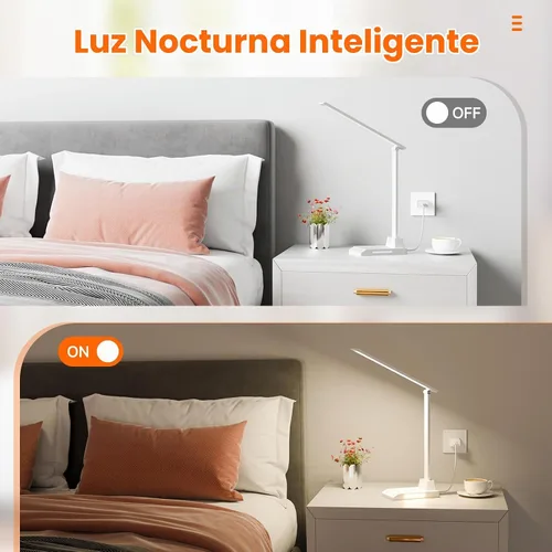 Vista 8 de ShineTech Lámpara de escritorio LED para oficina en casa, lámpara