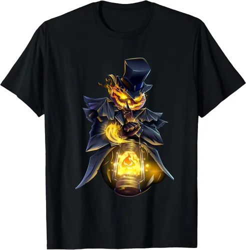 Vista 19 de Halloween Pumpkin Scary Jack O Lantern Boy Girl Men Women T-Shirt Negro