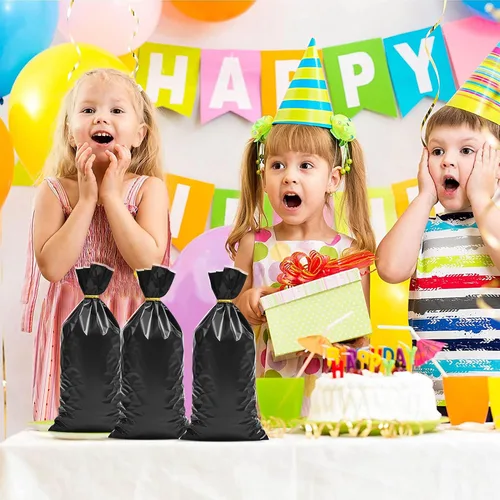 Vista 5 de Lecpeting 100 bolsas de celofán, bolsas de plástico para dulces con lazos giratorios para envoltura de regalo, cumpleaños, boda, baby shower