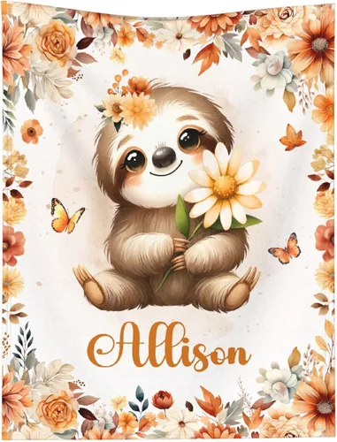 Vista 13 de Linda manta de perezoso, regalos lindos de perezosos para niñas, niños y mujeres, decoración de animales de peluche de perezoso, manta ligera