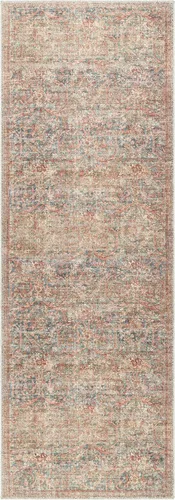Vista 5 de Livabliss x Becki Owens - Alfombra vintage Marlene para pasillo, 2'7" x 7'3", Beige/Multi, (7' y menos)