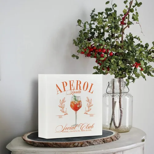 Vista 6 de Aperol Spritz Bar - Letrero de madera para regalo de Aperol Spritz, decoración de Aperol Spritz, letreros de barra para bar en casa, decoración