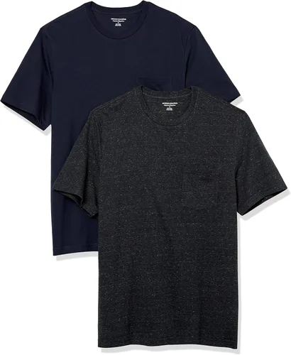 Vista 34 de Amazon Essentials Men's Short-Sleeve Crewneck Pocket T-Shirts, Pack of 2