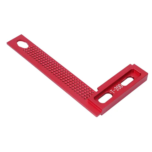 Vista 9 de Regla de marcado, accesorio para carpintería, regla de ángulo recto, herramienta de diseño, medidor de escritura cuadrado de carpintero, herramienta