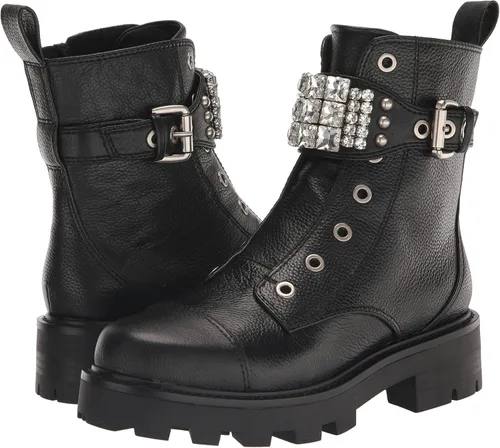 Vista 7 de Karl Lagerfeld Paris Botas de combate Maeva con suela Lug-Sole para mujer con detalles de cristal