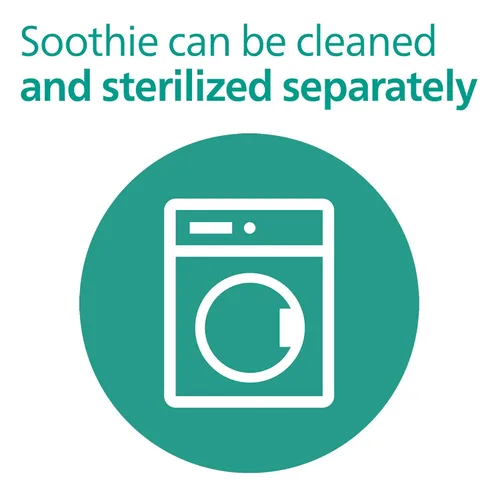 Vista 6 de Philips Avent Soothie Snuggle Portachupetes con Chupete Desmontable, 0m+, Vaca, SCF347/05