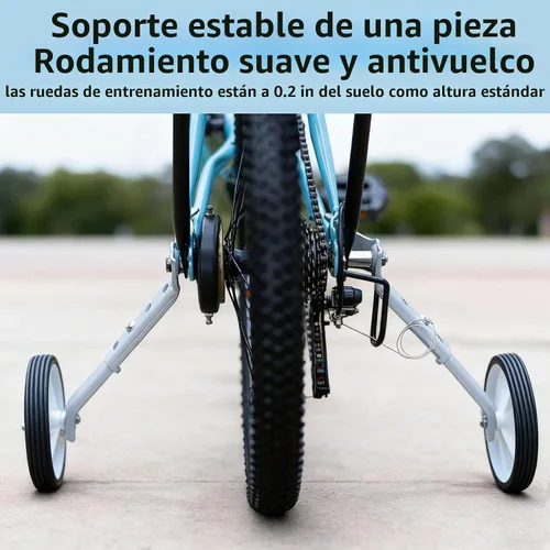 Vista 6 de Ruedas de entrenamiento de bicicleta, ruedas de entrenamiento para bicicleta de 20 pulgadas, compatible con bicicletas de varias velocidades de 18 a