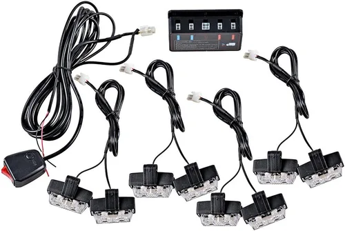 Vista 7 de Luces estroboscópicas intermitentes de emergencia, advertencia y peligro, Ambar