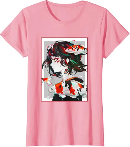 Vista 14 de Camiseta de anime anime japonés estético Otaku Negro