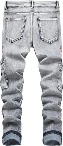 Vista 197 de Enrica Pantalones vaqueros estampados casuales para hombre