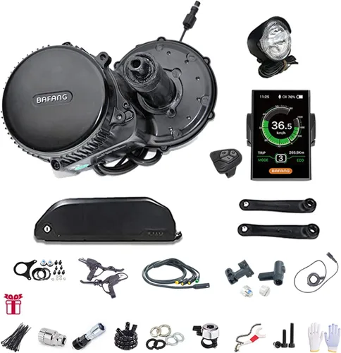 Vista 10 de BAFANG BBSHD 48V/52V 500W 750W 1000W Kit de transmisión media con batería opcional BBS01 BBS02 8FUN Kit de conversión DIY con pantalla LCD y plato