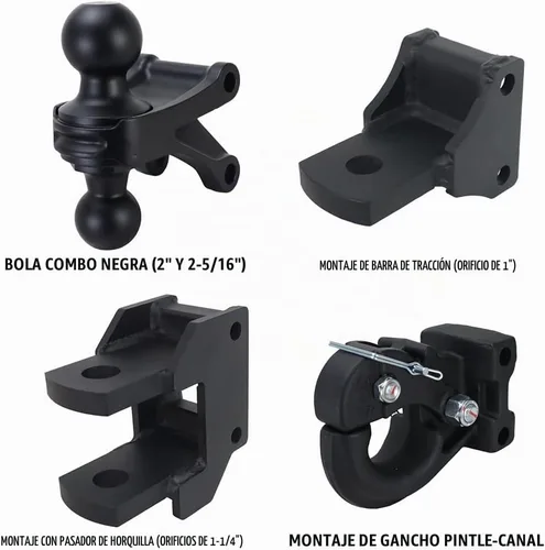 Vista 2 de Shocker - Kit de remolque para receptor de aire, para montaje en granja, se adapta a enganche de 2-1/2 pulgadas, tiene combo negro de bolas de 2