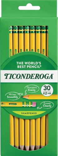 Vista 10 de Ticonderoga - Lápices de madera, preafilados #2 HB suave, amarillo, 1000 unidades, tamaño estándar, borrador de alta calidad