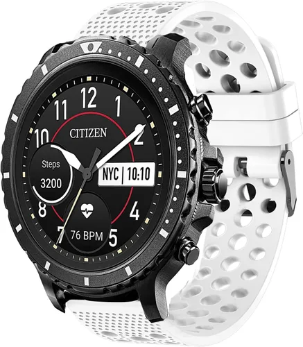 Vista 5 de Compatible con correas Citizen CZ de repuesto de silicona, correa deportiva con hebilla de metal, compatible con reloj inteligente Citizen CZ