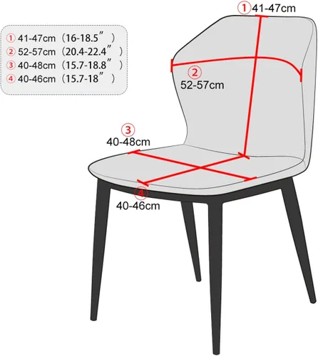 Vista 3 de Juego de fundas elásticas para sillas de comedor de 4/6/2 terciopelo para sillas de comedor, fundas protectoras de estilo nórdico moderno, con Negro