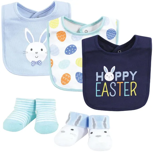 Vista 16 de Hudson Baby Conjunto de babero y calcetines unisex de algodón para bebé, Tamaño único Chica Calabaza