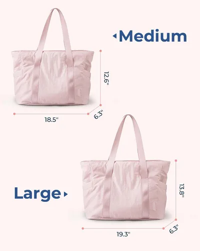 Vista 17 de BAGSMART Bolsa de mano para mujer con cremallera, bolsa de gimnasio con compartimentos, bolsa de trabajo para enfermera, baile, bolsa de yoga