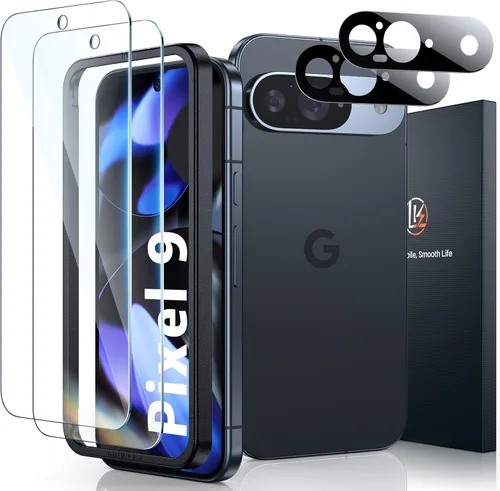 Vista 22 de LK Paquete de 2 protectores de pantalla para Google Pixel 8 con 2 protectores de lente de cámara, protector de pantalla de vidrio templado