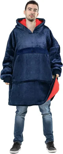 Vista 41 de Tirrinia - Sudadera con capucha de gran tamaño, manta de sherpa cómoda, reversible, gigante, para adultos, hombres, mujeres, adolescentes, esposa