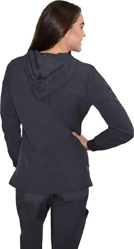 Vista 10 de Green Town Ropa quirúrgica para mujer – Sudadera con capucha, 4 bolsillos, ligera, tela elástica, fácil cuidado