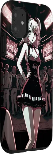 Vista 3 de Funda de dibujos animados para iPhone 11 Sexy Japonesa Gótica Chica Gótica Anime