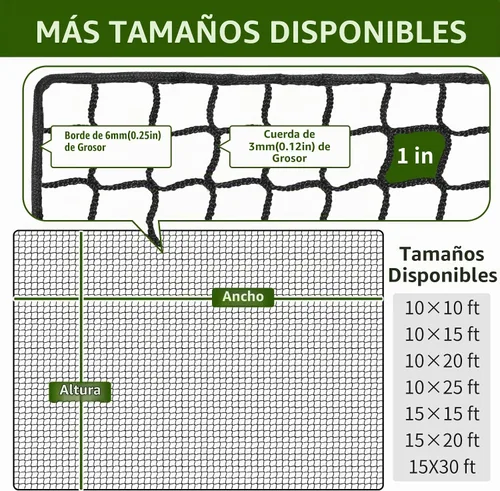 Vista 2 de NQB Golf Practice Net, Heavy Duty Hitting Net for Backyard, Garage Training