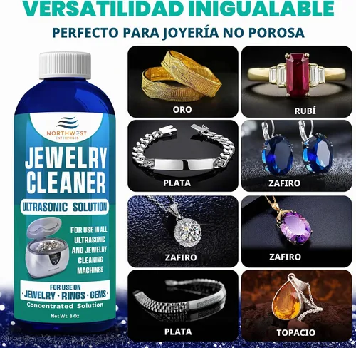Vista 3 de NORTHWEST ENTERPRISES Solución ultrasónica para limpiar joyas, 8 onzas