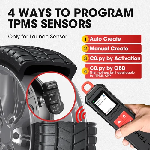 Vista 6 de Nueva herramienta de servicio TPMS portátil LAUNCH X-431 i-TPMS TSGUN 2026, reinicio, reinicio y programa, sensores TPMS Funciona con escáner X-431