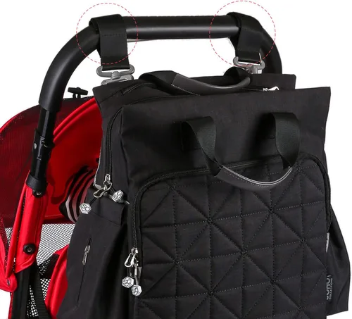 Vista 3 de SOHO, Colecciones, Kenneth, Paquete de Espalda de 5 Bolsas de Pañales., Negro