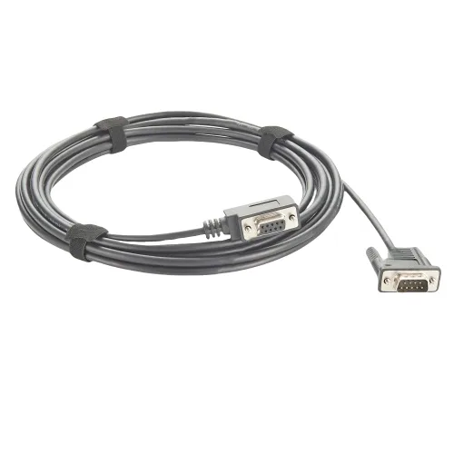 Vista 3 de Cable ultrafino DB9 en ángulo recto DB9 RS232 Serial Port Cable D-Sub 9 Pin macho a hembra Adaptador para comunicación de datos (6M)