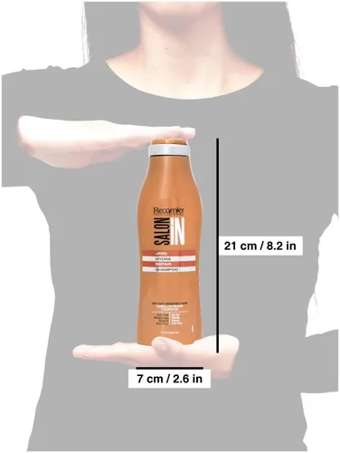 Vista 5 de RECAMIER Champú sin sal Reparación y Ultra Hidratación Acondicionador Set de Tratamiento Capilar 10.1oz +2 Nano Keratina Shots