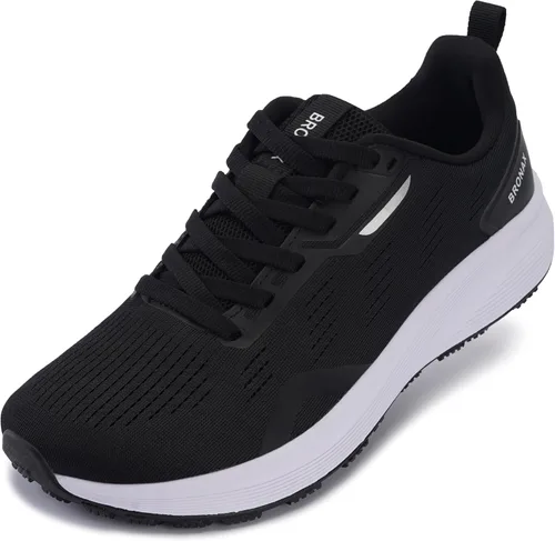 Vista 7 de Bronax Zapatillas de correr con punta ancha para hombre Zapatillas de tenis para dar forma natural al pie
