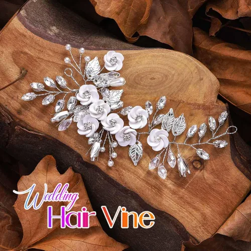 Vista 4 de Catery Diadema con diamantes de imitación para novias (plateado)