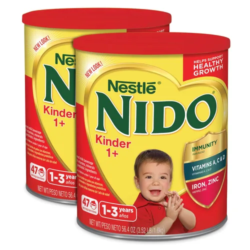 Vista 16 de NESTLE NIDO Kinder 1+ - Bebida de leche en polvo, recipiente de 1.76 libras (paquete de 2)