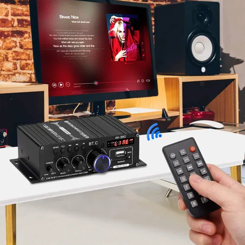 Vista 4 de AK-380 Bluetooth 5.0 Amplificador de audio para el hogar del coche Bar