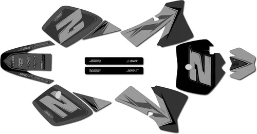 Vista 8 de Graphics Kit for KTM 50SX Mini SX50 (2002-2008) Razor Series Cyan 9 Mil - Easy Go - Dirt Pit Bike Motorcycle Stickers, Dirtbike Racing Automotive