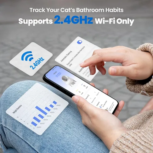 Vista 10 de Neakasa M1 Plus Lite - Caja de arena autolimpiante, diseño abierto para gatos grandes, limpieza automática con control de aplicación, color blanco