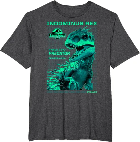 Vista 21 de Jurassic World Indominus Rex Hybrid Predator T-Shirt Small Negro