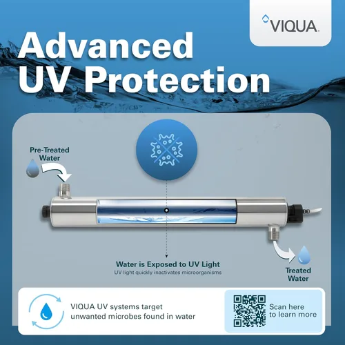 Vista 12 de Viqua VH410 Sistema de Agua Ultravioleta para el Hogar de Acero Inoxidable - 18 GPM 3/4 MNPT 120V
