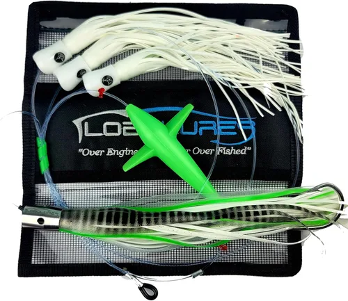Vista 9 de Lobo Lures #221 Atún Magic Skipjack híbrido UV 12" acero inoxidable Jet Head Pesca Daisy Chain Bluefin Atún Señuelo