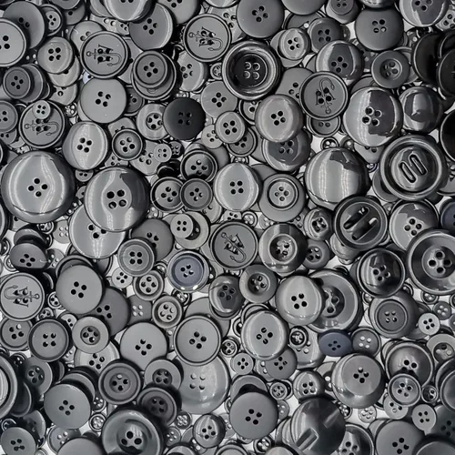 Vista 3 de 1600 botones negros de varios tamaños para manualidades, surtido de botones de manualidades mixtos a granel