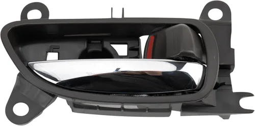 Vista 79 de TRQ Manija de puerta interior delantera izquierda cromada y negra para el lado del conductor compatible con Ford F-150 2012-2014