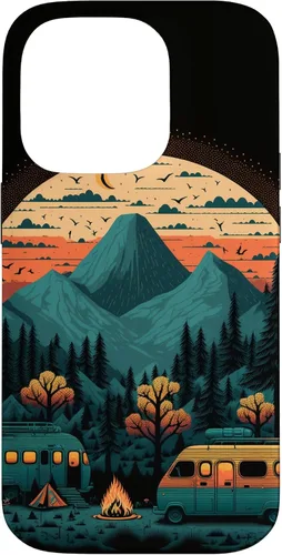 Vista 16 de Funda para iPhone 11 Pro Max Sunset Mountains & Trees para campistas