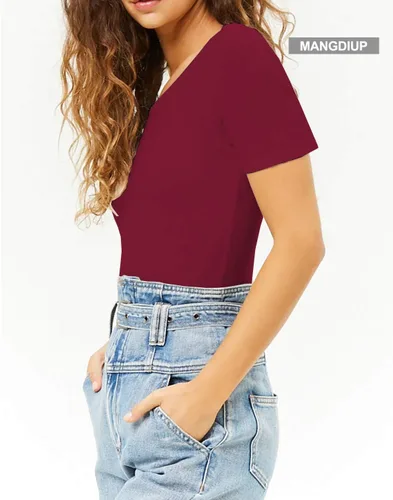 Vista 3 de MANGDIUP Womens Basic Sleeveless Crewneck Bodysuits Slim Fit Stretch Cotton Tank Tops Halter Jumpsuits