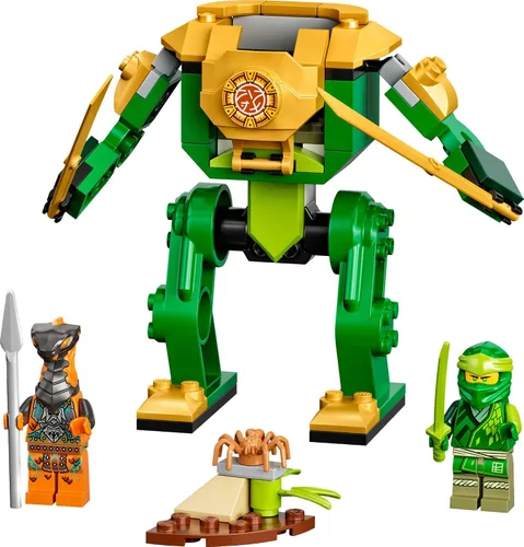 Vista 5 de LEGO NINJAGO Lloyd's Ninja Mech Battle Figura de acción 71757 para niños, niños y niñas a partir de 4 años con figura de serpiente y minifigura