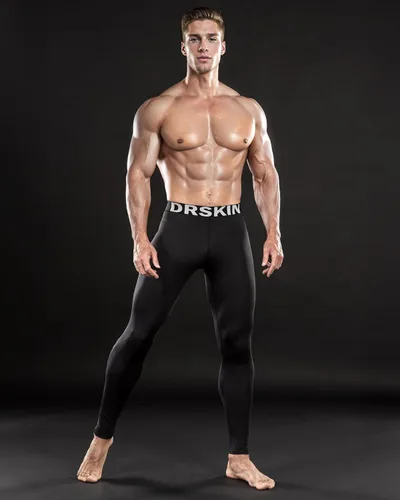 Vista 3 de DRSKIN 5, 4, 3 or 1 Pack Mens Compression Pants Tights Leggings Sports Baselayer Running Athletic Workout Active