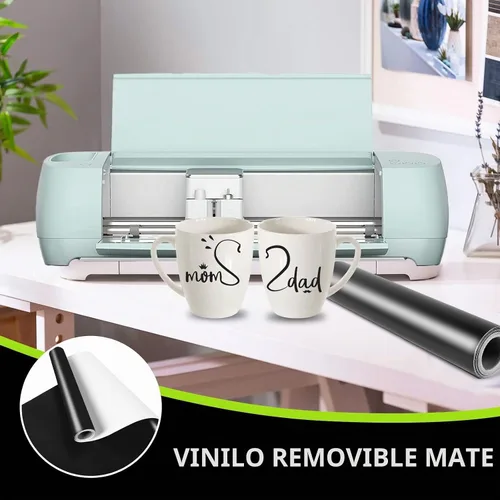 Vista 7 de UCEC Vinilo negro de 13 x 15 pies compatible con Cricut Maker/Explore 3 y 4