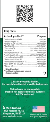 Vista 2 de BHI - Alivio del dolor de artritis, apoyo diario para la salud de las articulaciones, árnica + 13 activos naturales, mezcla de plantas homeopáticas