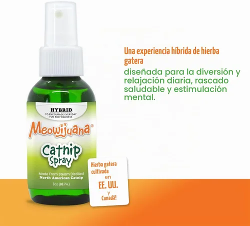 Vista 3 de Meowijuana Spray de hierba gatera prémium para gatos, 3 onzas Alta